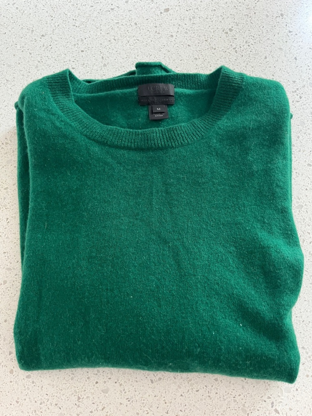 J. Crew Emerald Green 100% Italian cashmere Crewneck Sweater
